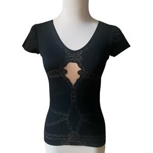 RARE Zac Posen For Wolford Women’s XS Black Spandex Knit Rope Bondage Top